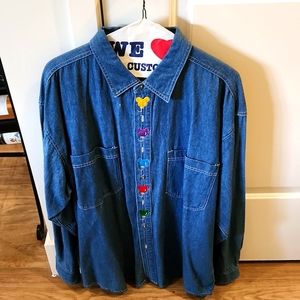 Cute denim Mickey Mouse shirt